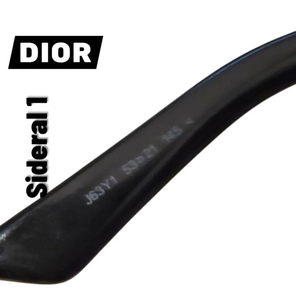 DIOR Black and Gold Sideral1 Round Frame J63Y1 Unisex Sunglasses